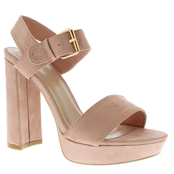 Boutique Shoes Blush Pink Towering Chunky High Heel Platform Poshmark